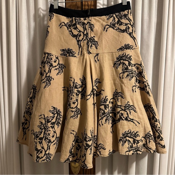 Anthropologie Odille Galloping Horses Swing Skirt - Picture 6 of 15